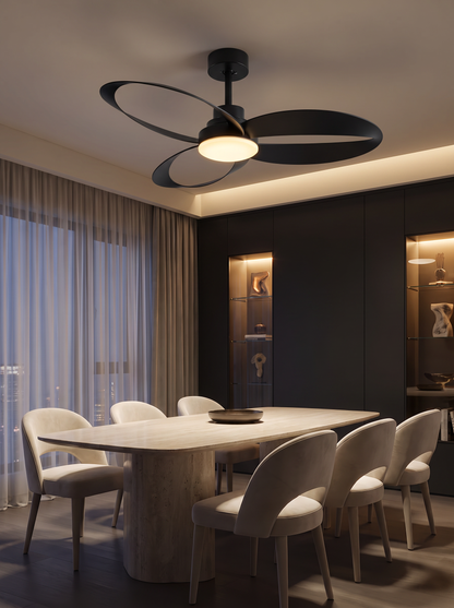 Aeris — Vintage Wood Ceiling Fan with LED Light & Remote