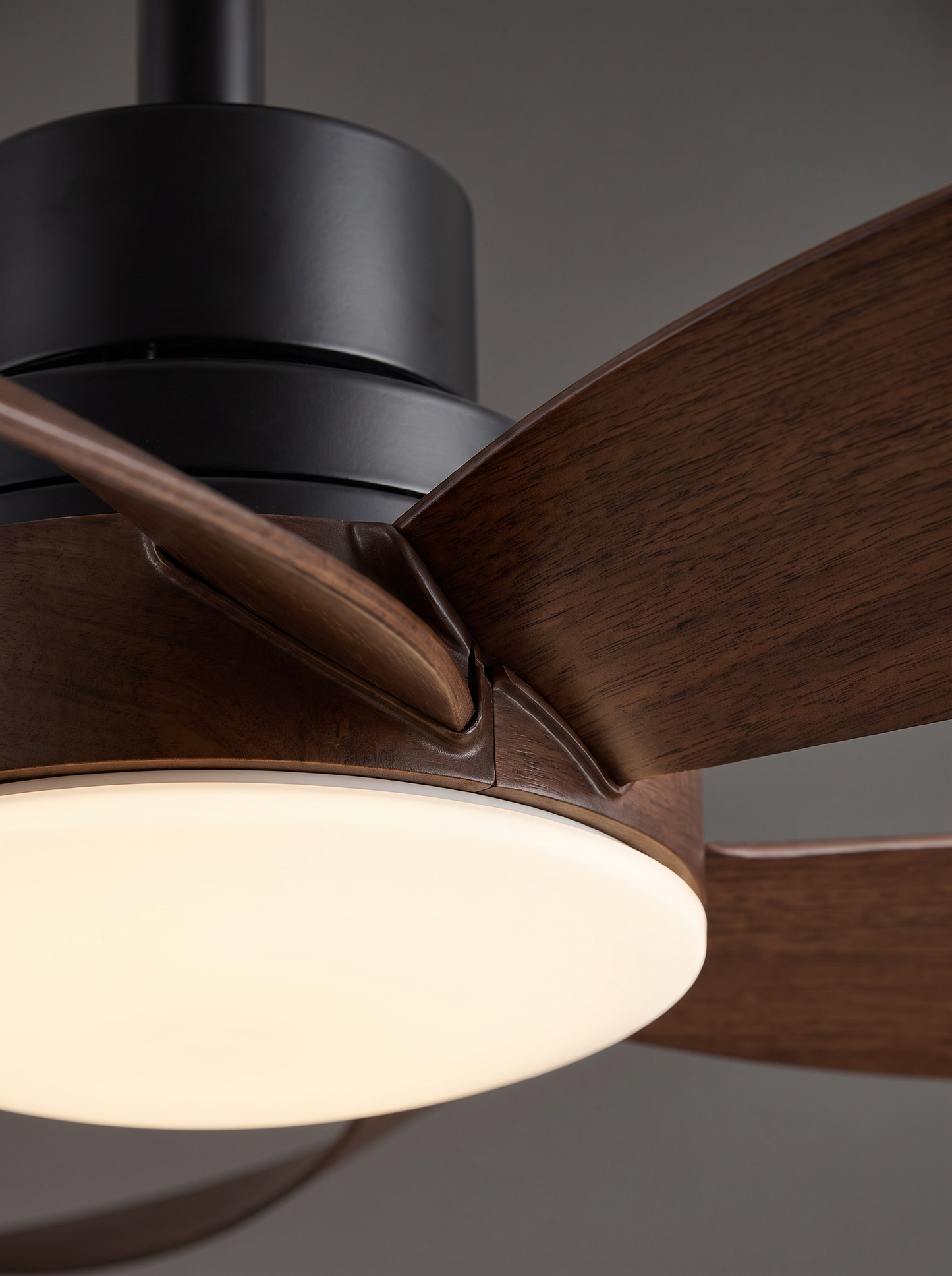 Aeris — Vintage Wood Ceiling Fan with LED Light & Remote