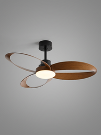 Aeris — Vintage Wood Ceiling Fan with LED Light & Remote