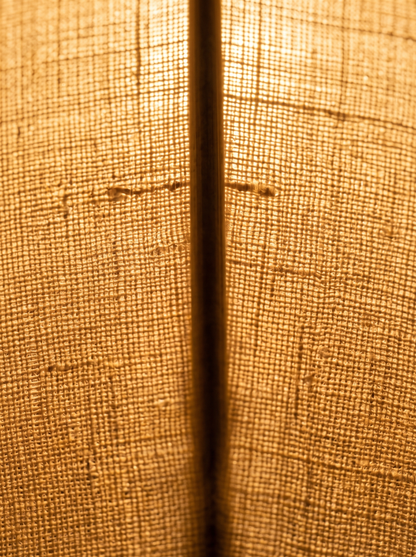 Close-up of the backlit fabric shade weave