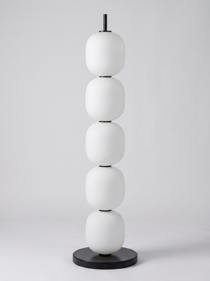 Sasso floor lamp unlit, three-quarter studio view