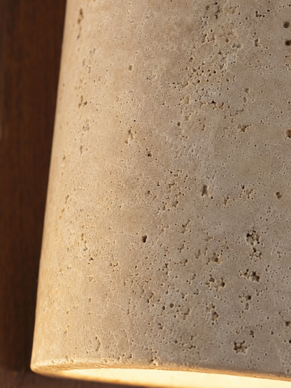 Livia — Travertine & Walnut Wall Sconce