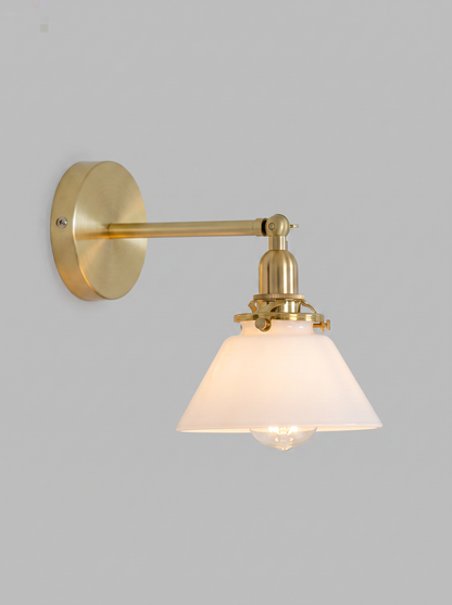 Odette — Retro Bronze & Glass Wall Lamp