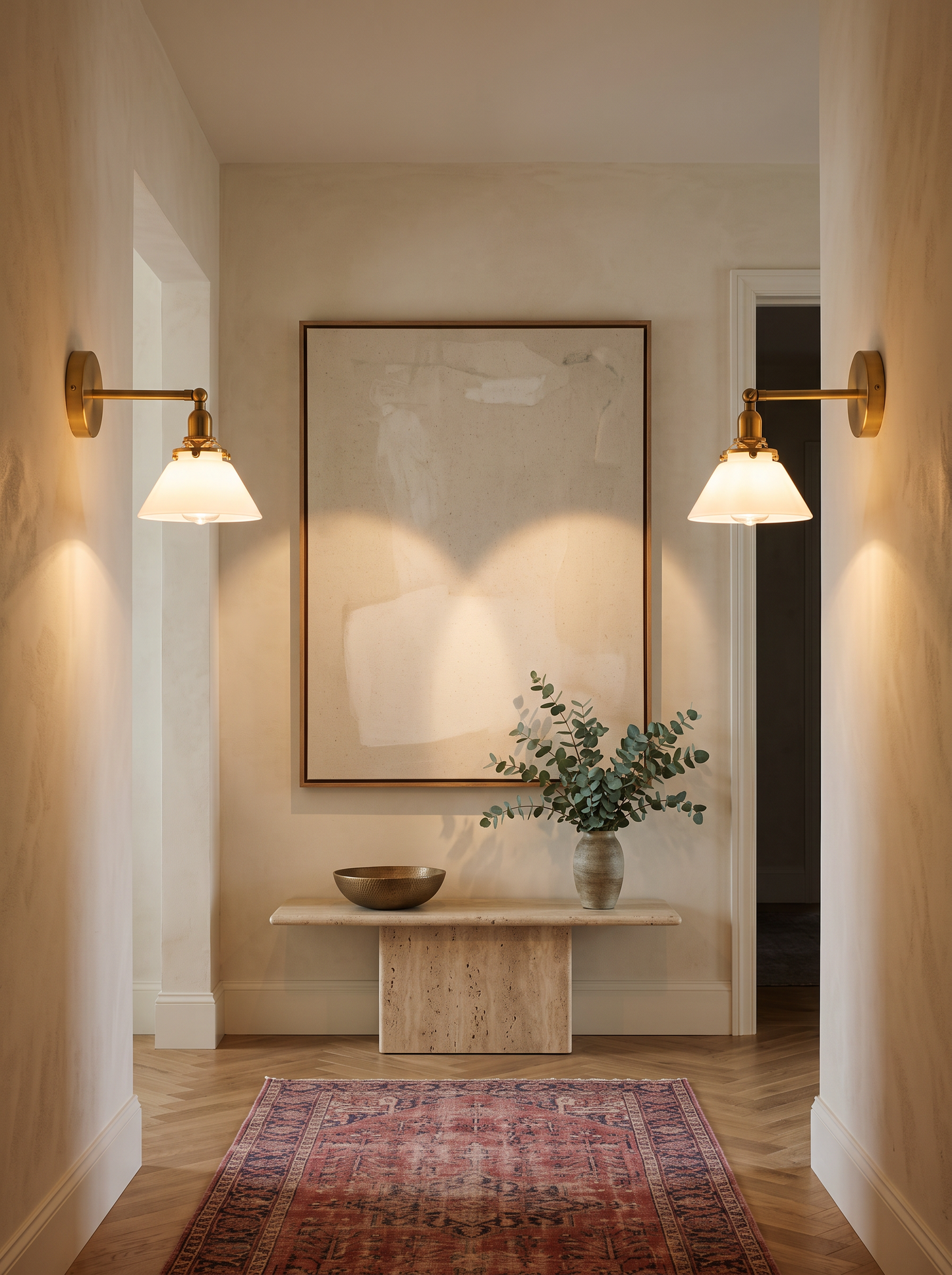 Odette — Retro Bronze & Glass Wall Lamp