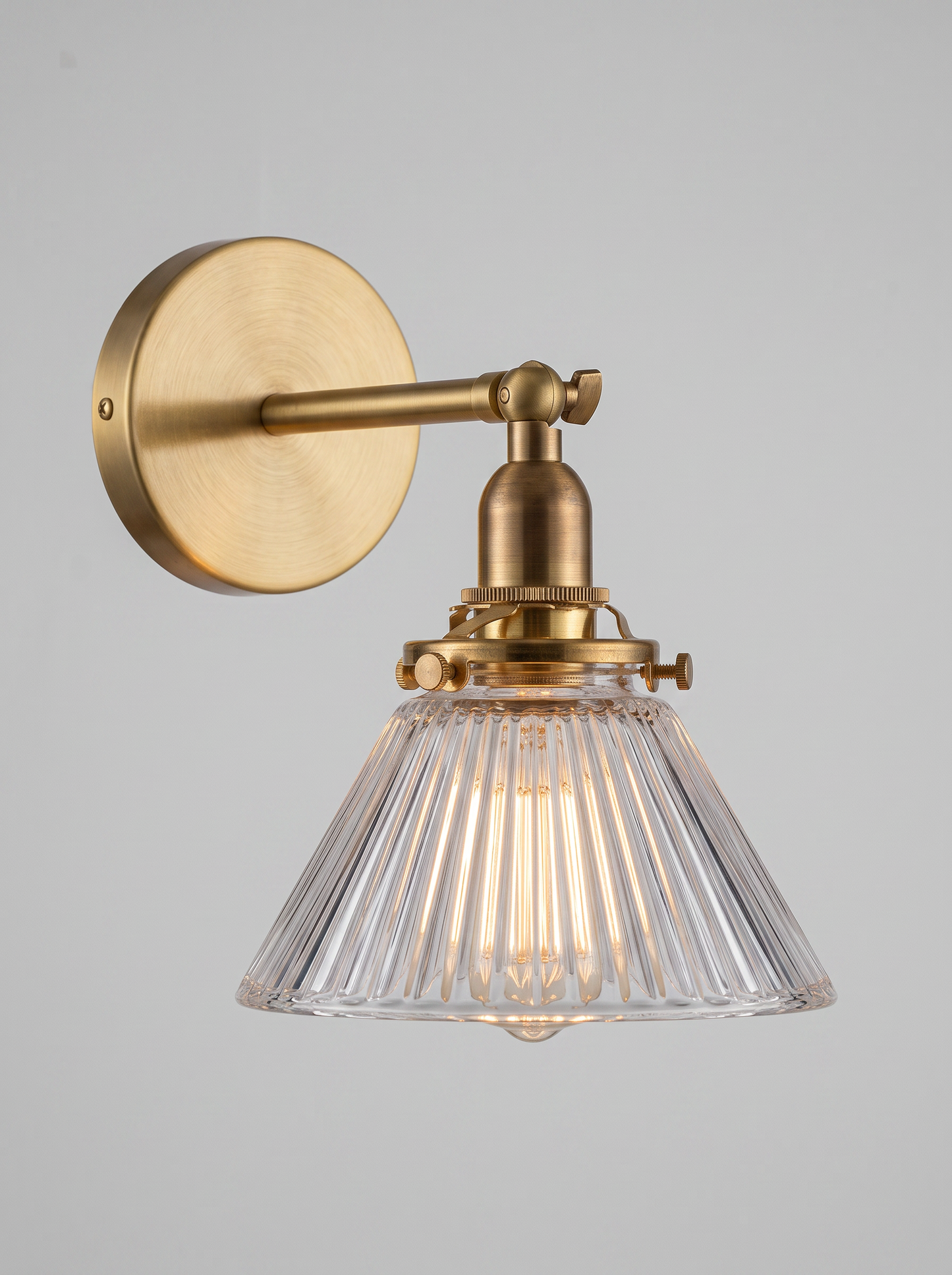 Odette — Retro Bronze & Glass Wall Lamp