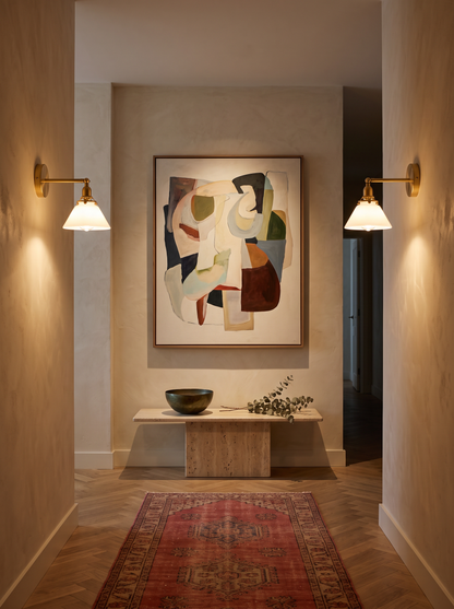 Odette — Retro Bronze & Glass Wall Lamp