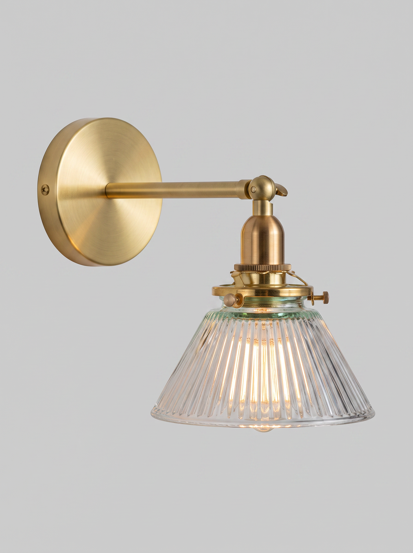 Odette — Retro Bronze & Glass Wall Lamp