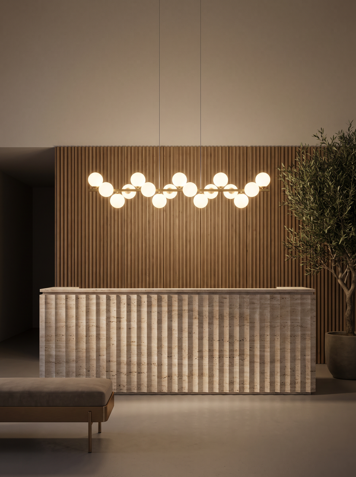 Perla — Linear Magic Bean Pendant Light