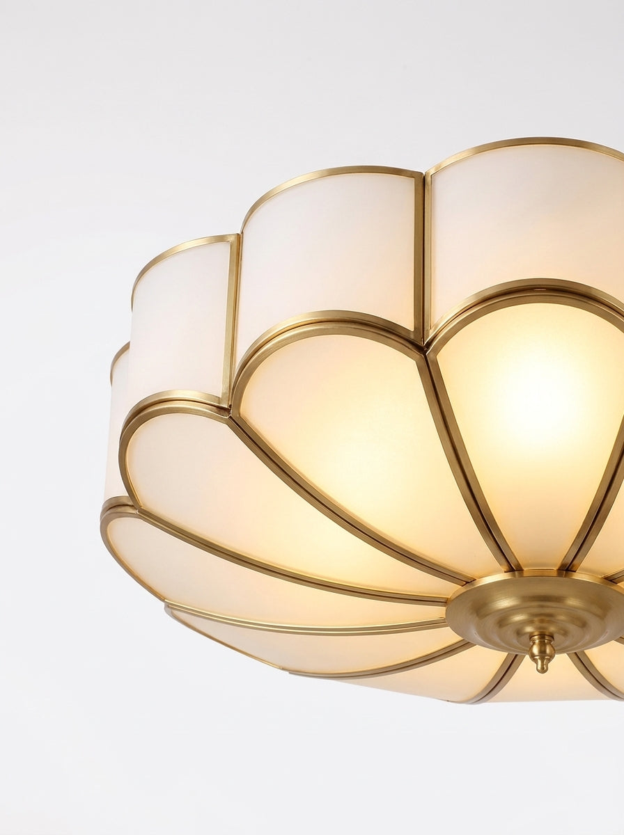 Rondo — Retro Copper & Glass Ceiling Light