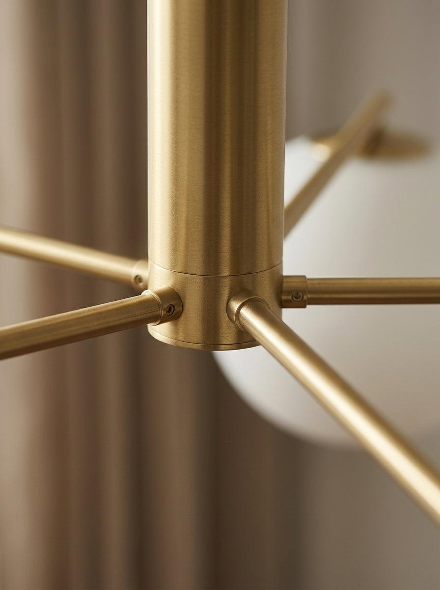 Mila — Bauhaus Milk Glass Ceiling Lamp