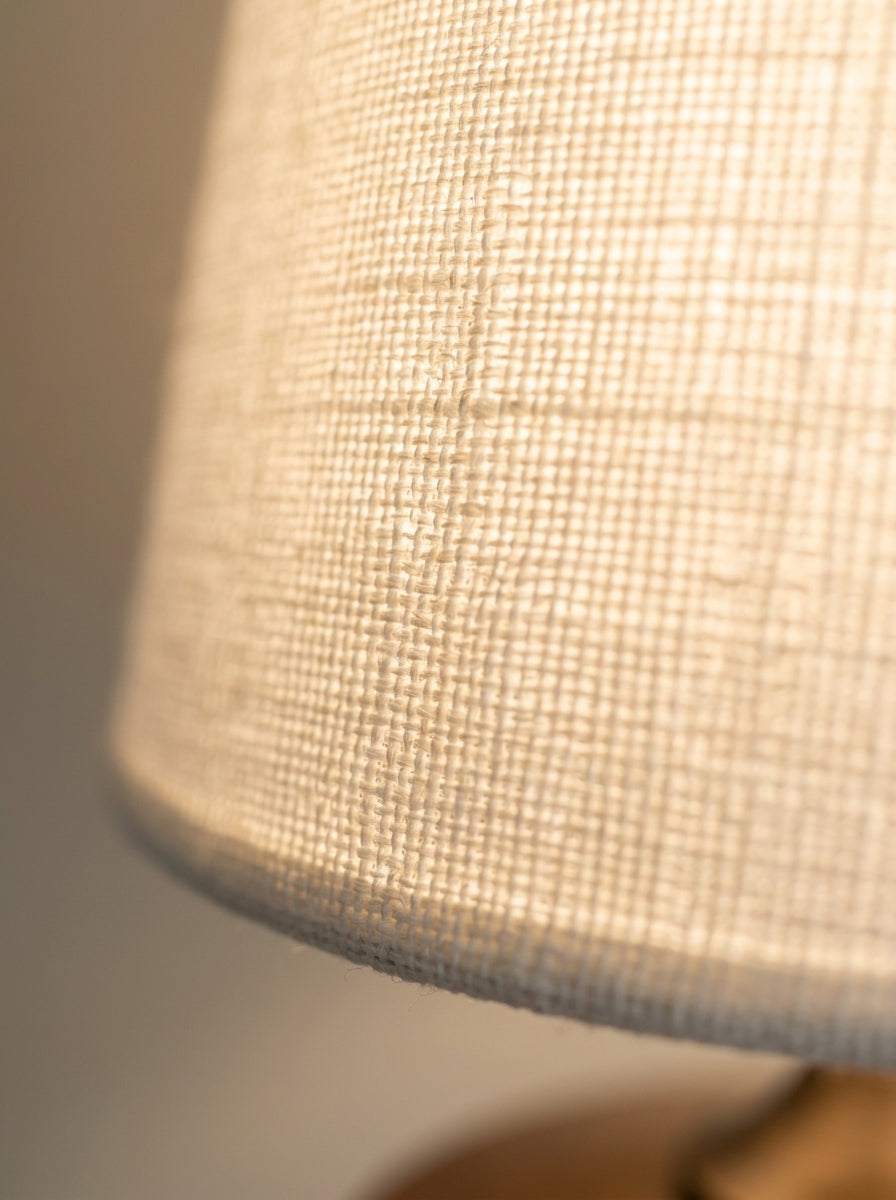 Camille — French Fabric & Walnut Wall Lamp