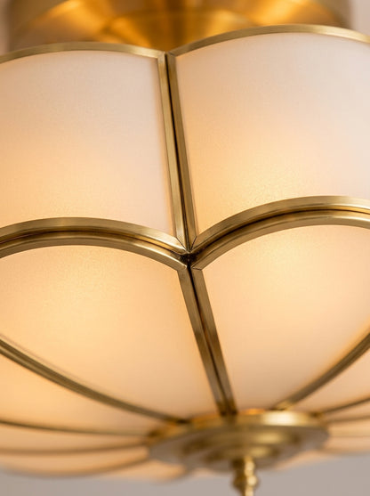Rondo — Retro Copper & Glass Ceiling Light