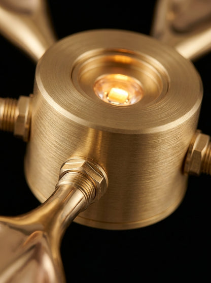 Rondo — Retro Copper & Glass Ceiling Light