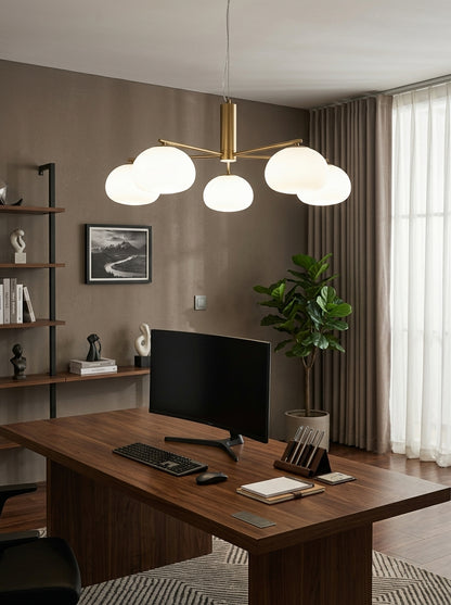 Mila — Bauhaus Milk Glass Ceiling Lamp