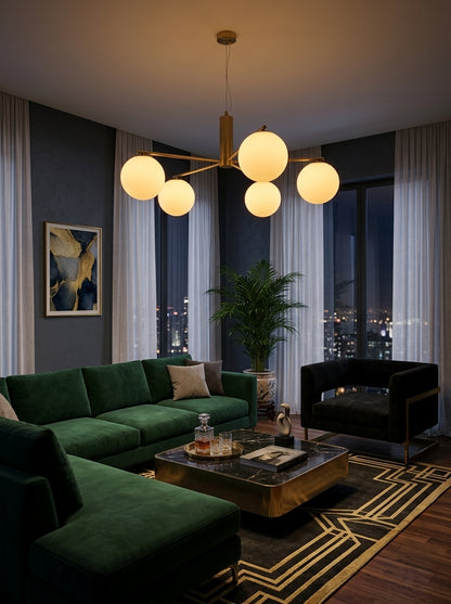 Mila — Bauhaus Milk Glass Ceiling Lamp