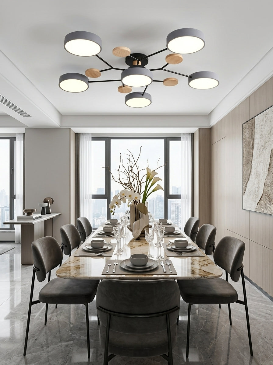 Juno — Modern Multi-Shade LED Chandelier