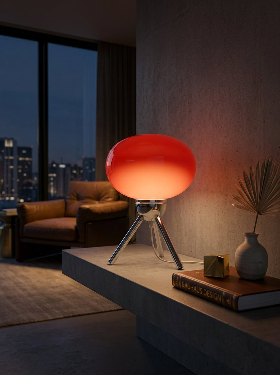 Greta — Bauhaus Glass Mushroom Table Lamp