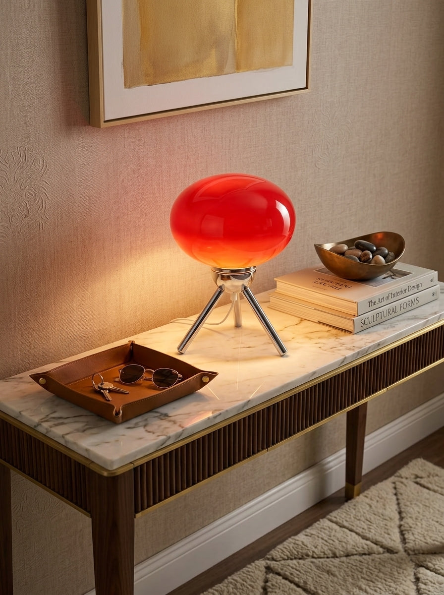 Greta — Bauhaus Glass Mushroom Table Lamp