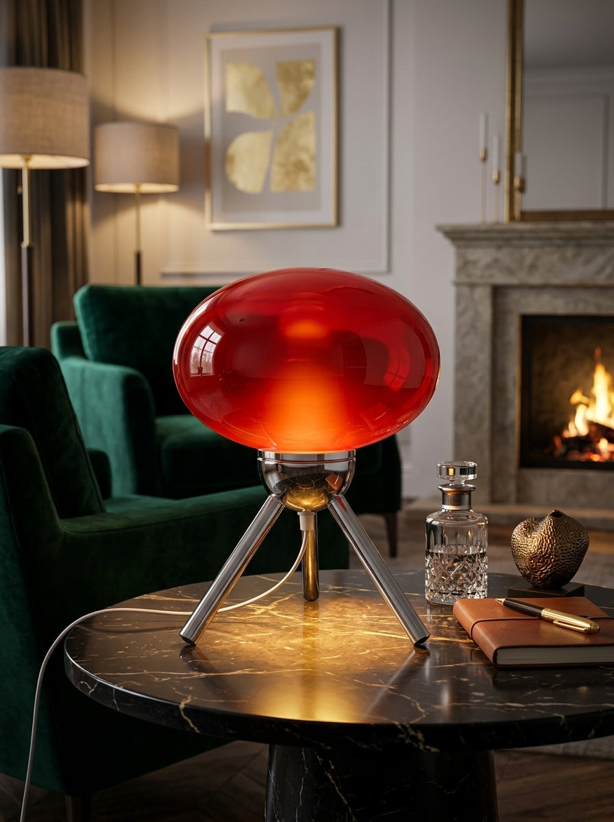 Greta — Bauhaus Glass Mushroom Table Lamp