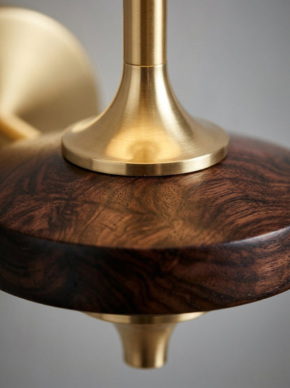 Camille — French Fabric & Walnut Wall Lamp