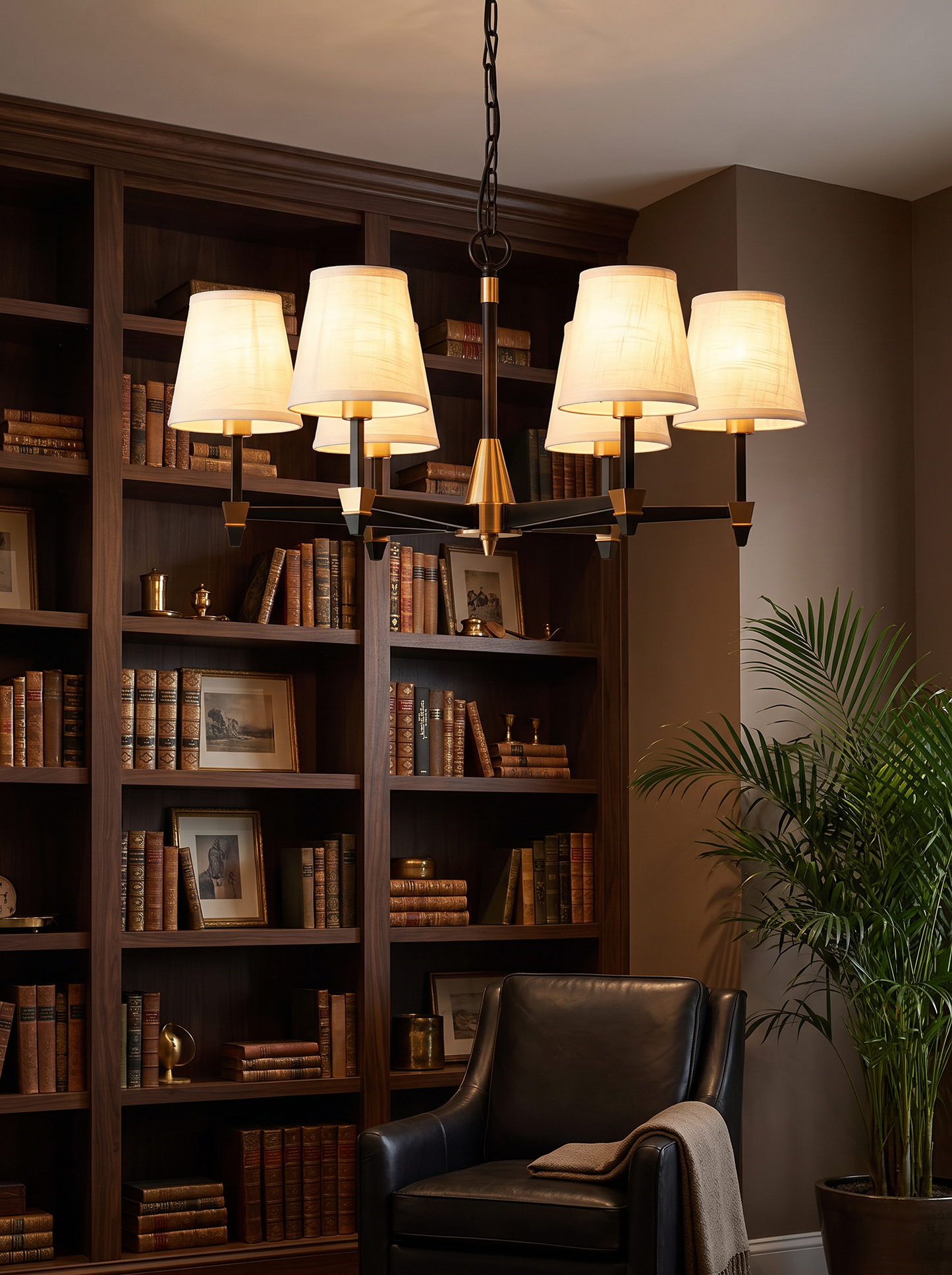 Margaux — Vintage French Fabric-Shade Pendant Light