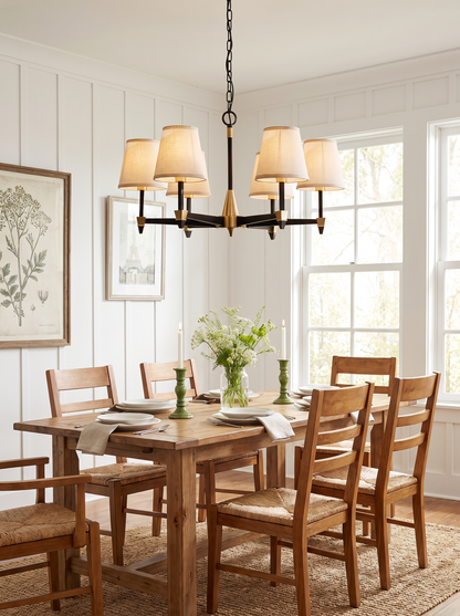 Margaux — Vintage French Fabric-Shade Pendant Light