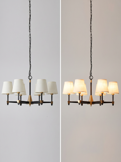 Margaux — Vintage French Fabric-Shade Pendant Light
