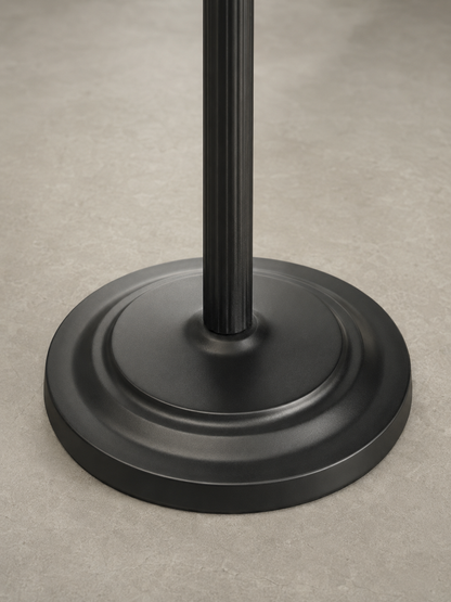 Hollis — Vintage Wood & Art Glass Floor Lamp