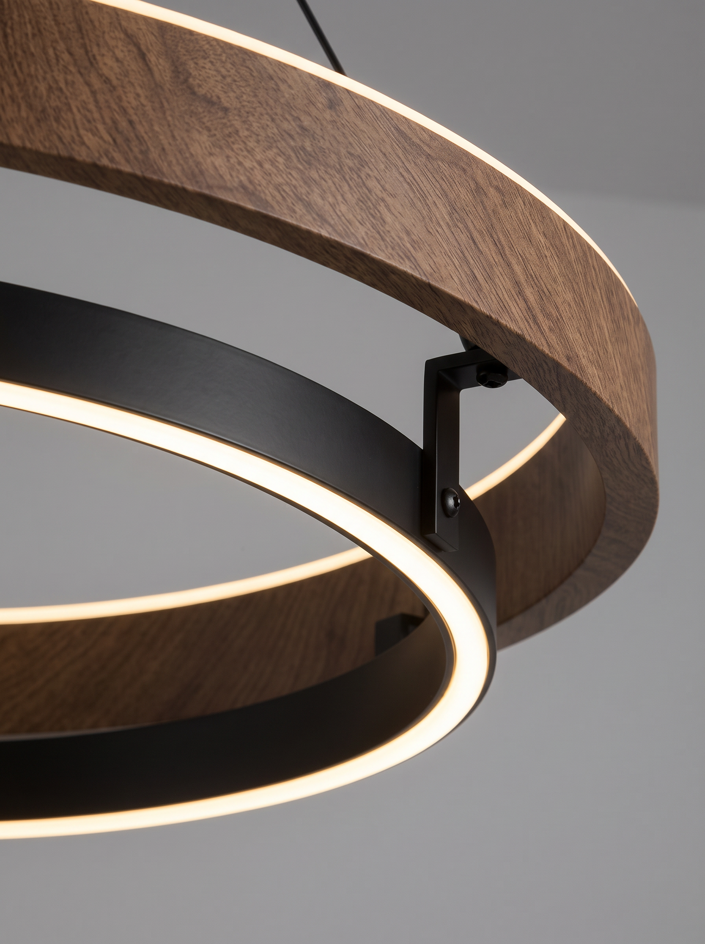 Verona — Walnut & Metal LED Chandelier