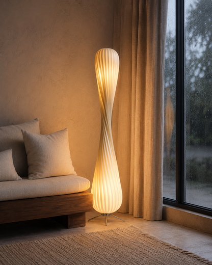 Alder — Curved Wood Floor Lamp
