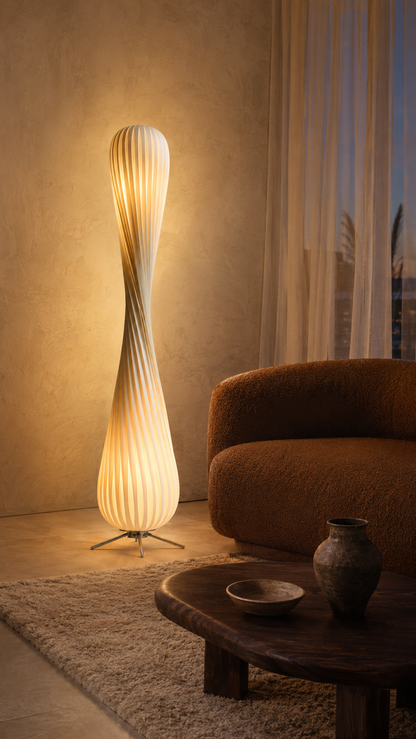 Alder — Curved Wood Floor Lamp