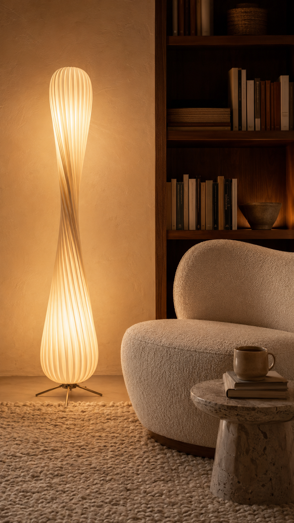 Alder — Curved Wood Floor Lamp
