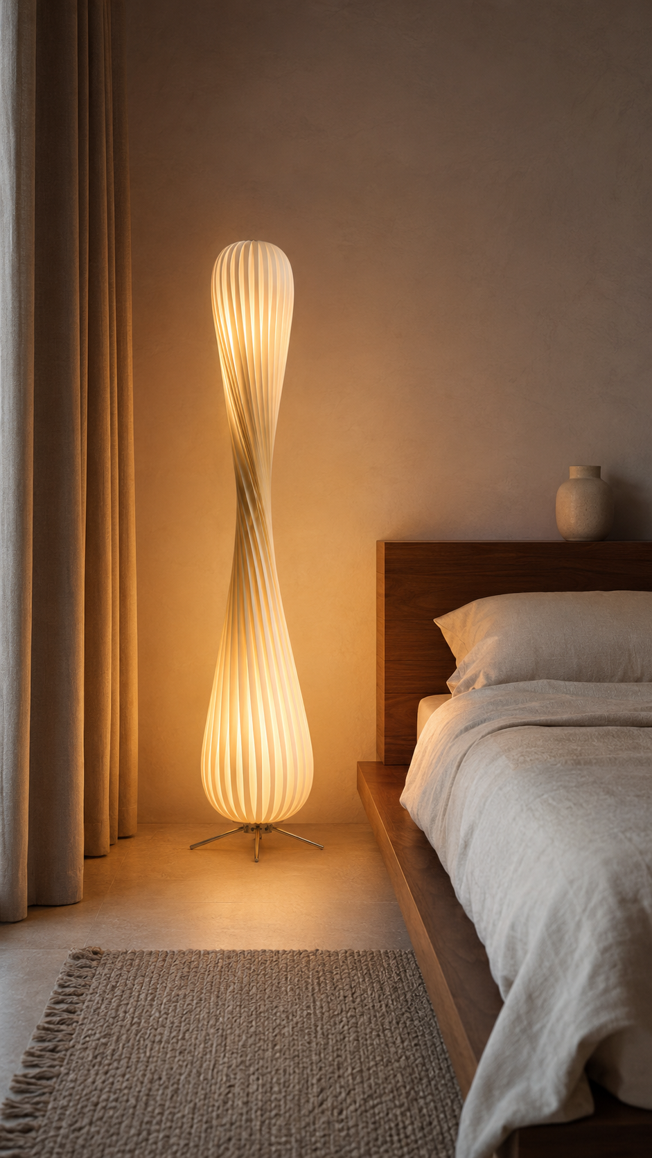 Alder — Curved Wood Floor Lamp