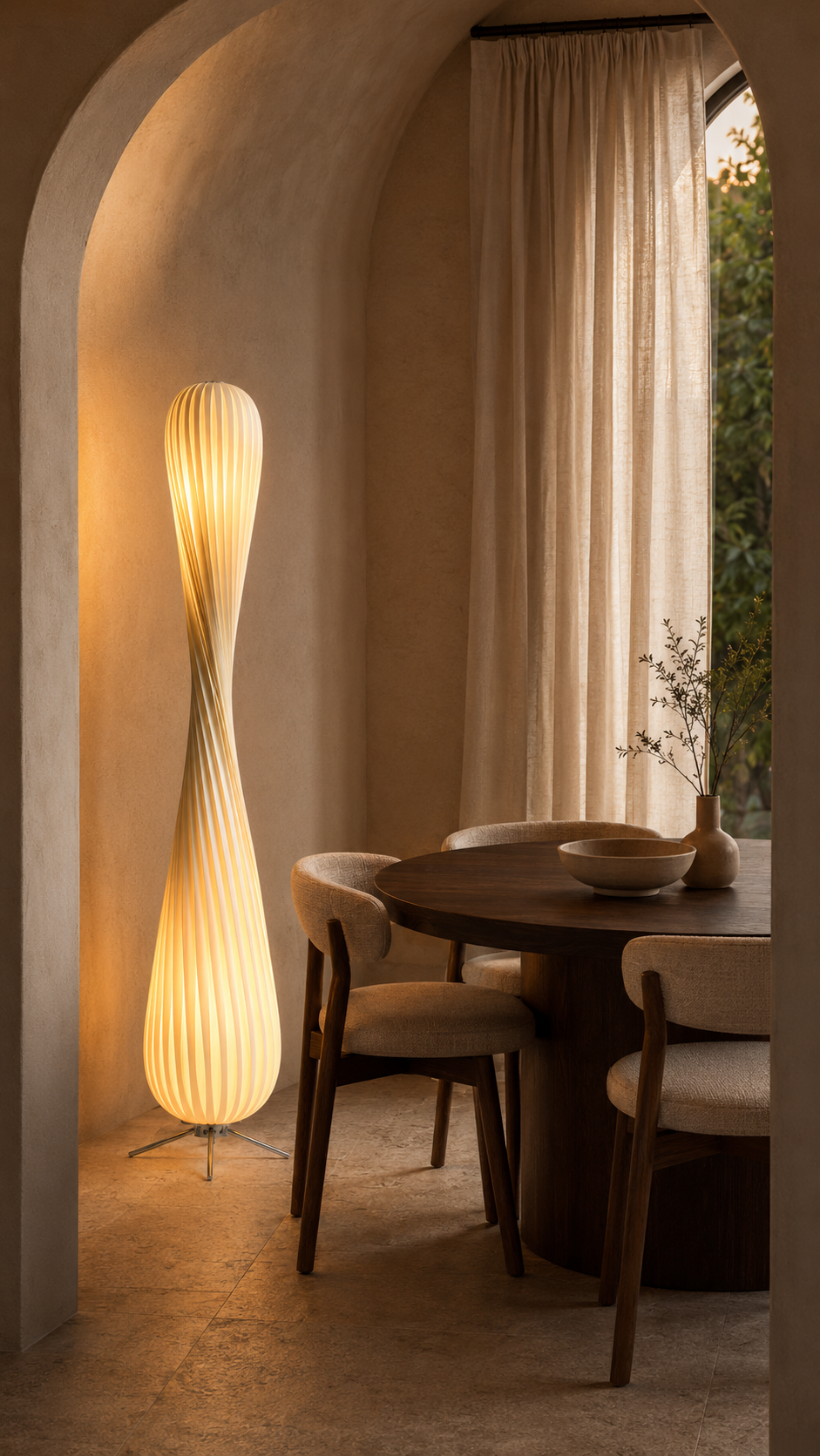 Alder — Curved Wood Floor Lamp