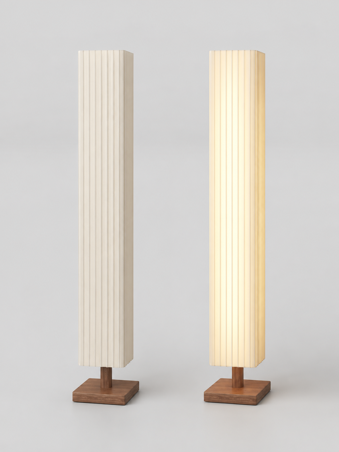 Kioto — Wabi-Sabi Wood & Fabric Floor Lamp
