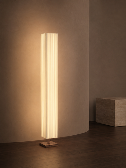 Kioto — Wabi-Sabi Wood & Fabric Floor Lamp