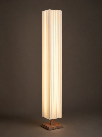 Kioto — Wabi-Sabi Wood & Fabric Floor Lamp