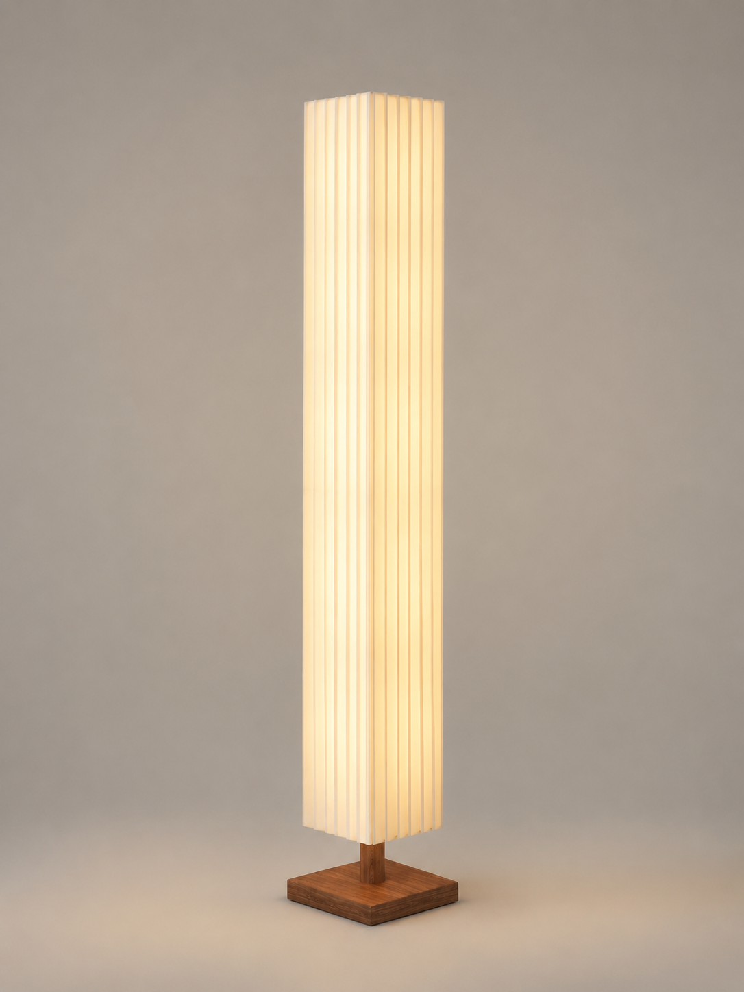 Kioto — Wabi-Sabi Wood & Fabric Floor Lamp