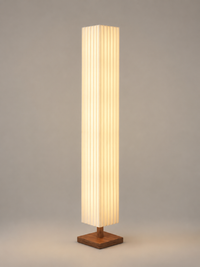 Kioto — Wabi-Sabi Wood & Fabric Floor Lamp