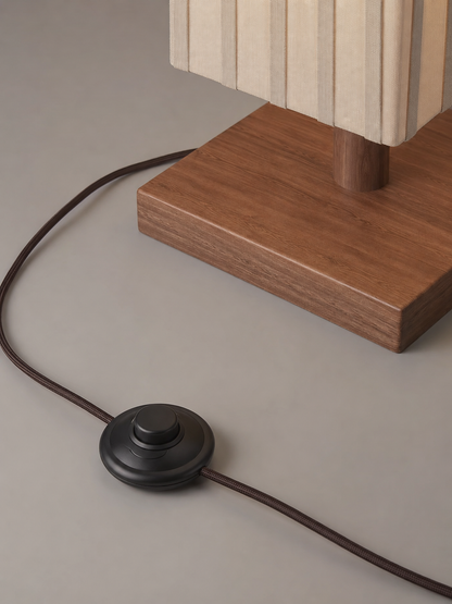 Kioto — Wabi-Sabi Wood & Fabric Floor Lamp