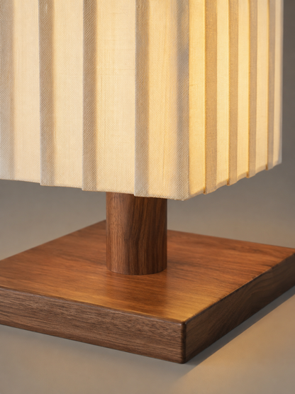 Kioto — Wabi-Sabi Wood & Fabric Floor Lamp