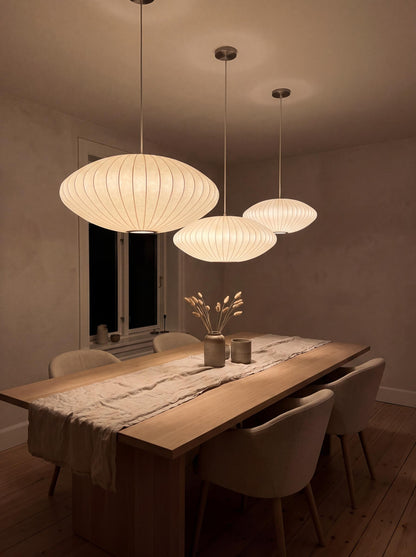 Seta — Handmade Silk Wabi-Sabi Pendant Light