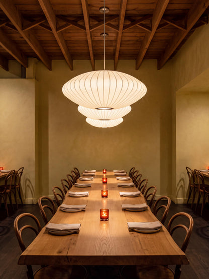 Seta — Handmade Silk Wabi-Sabi Pendant Light