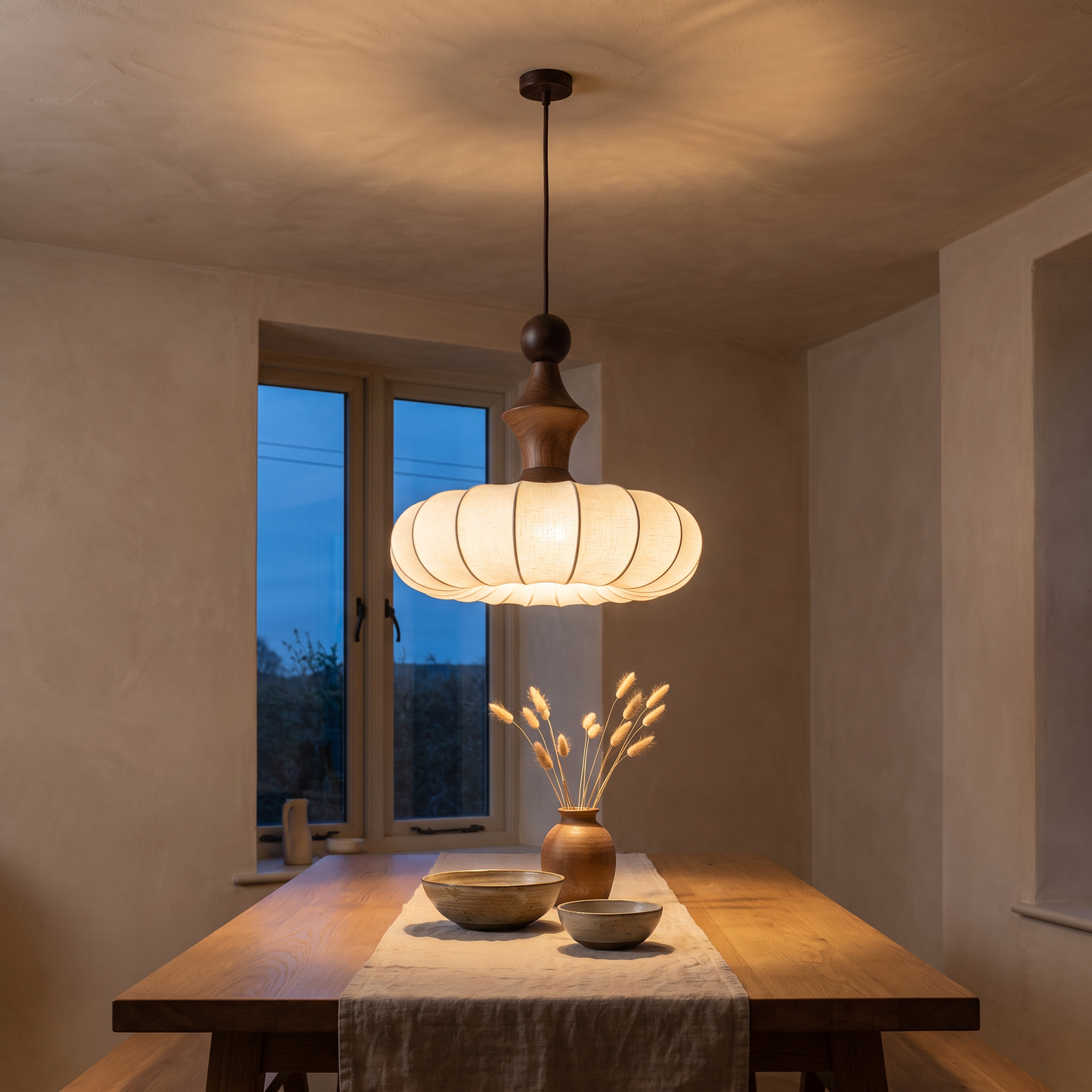 Mira — Knitted Fabric Wabi-Sabi Pendant Light