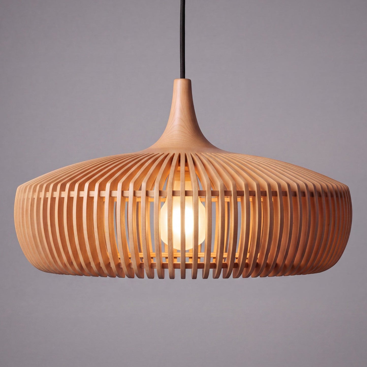 Nara — Wabi-Sabi Hollowed Wood Pendant Light