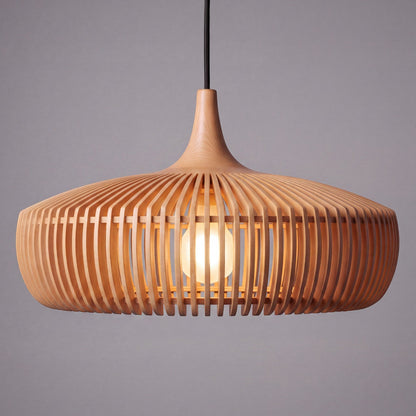 Nara — Wabi-Sabi Hollowed Wood Pendant Light