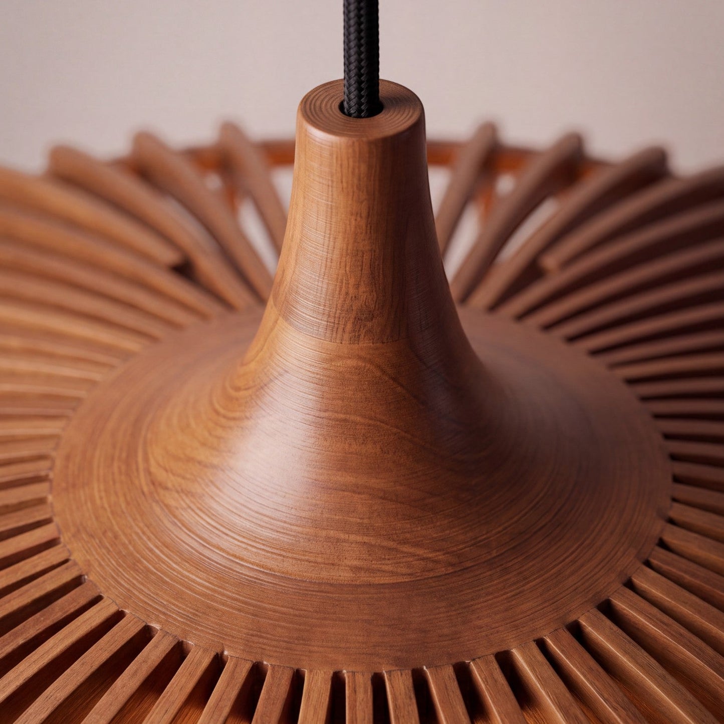 Nara — Wabi-Sabi Hollowed Wood Pendant Light
