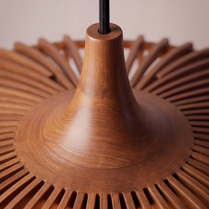 Nara — Wabi-Sabi Hollowed Wood Pendant Light